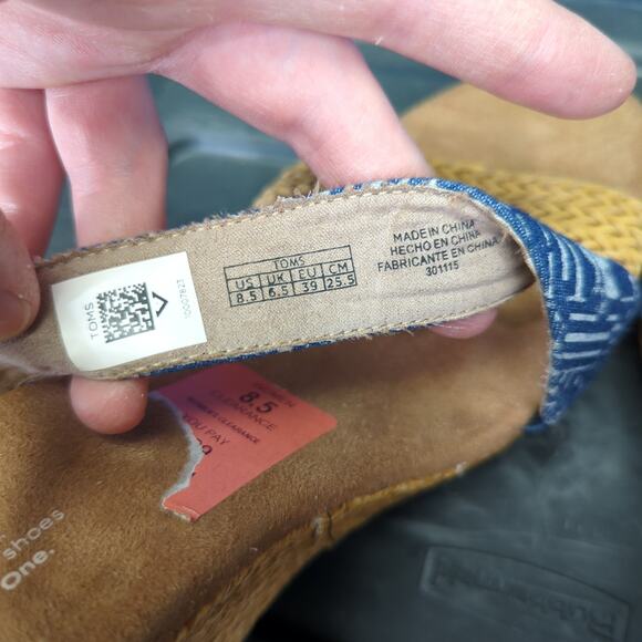 Toms Clarissa Wrapped Wedge Sandals 10007823 Espadrille Heel‎ Strap Women's 8.5 - Picture 8 of 8